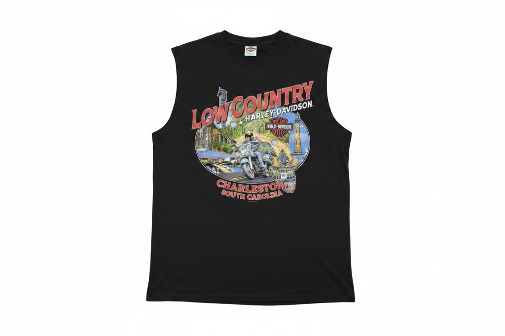 Black Low Country Charleston Muscle Tee Back