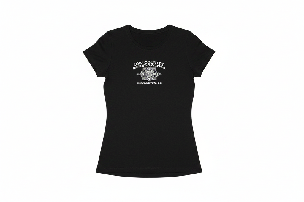 Black Low Country Harley-Davidson Badge Tee