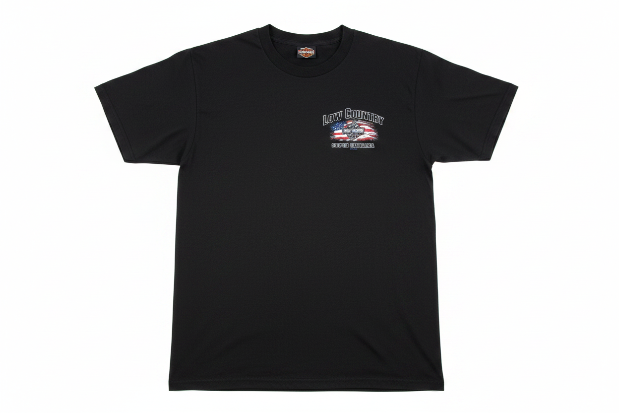 Black Low Country Harley-Davidson Chest Logo Tee