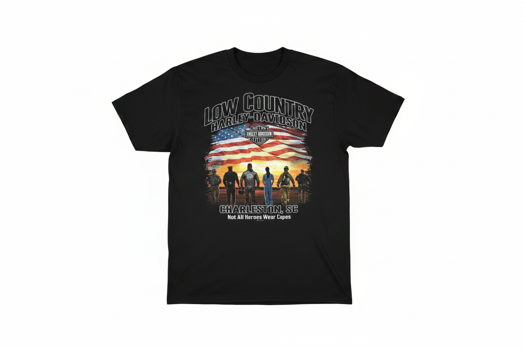 Black Low Country Harley-Davidson Heroes Tee