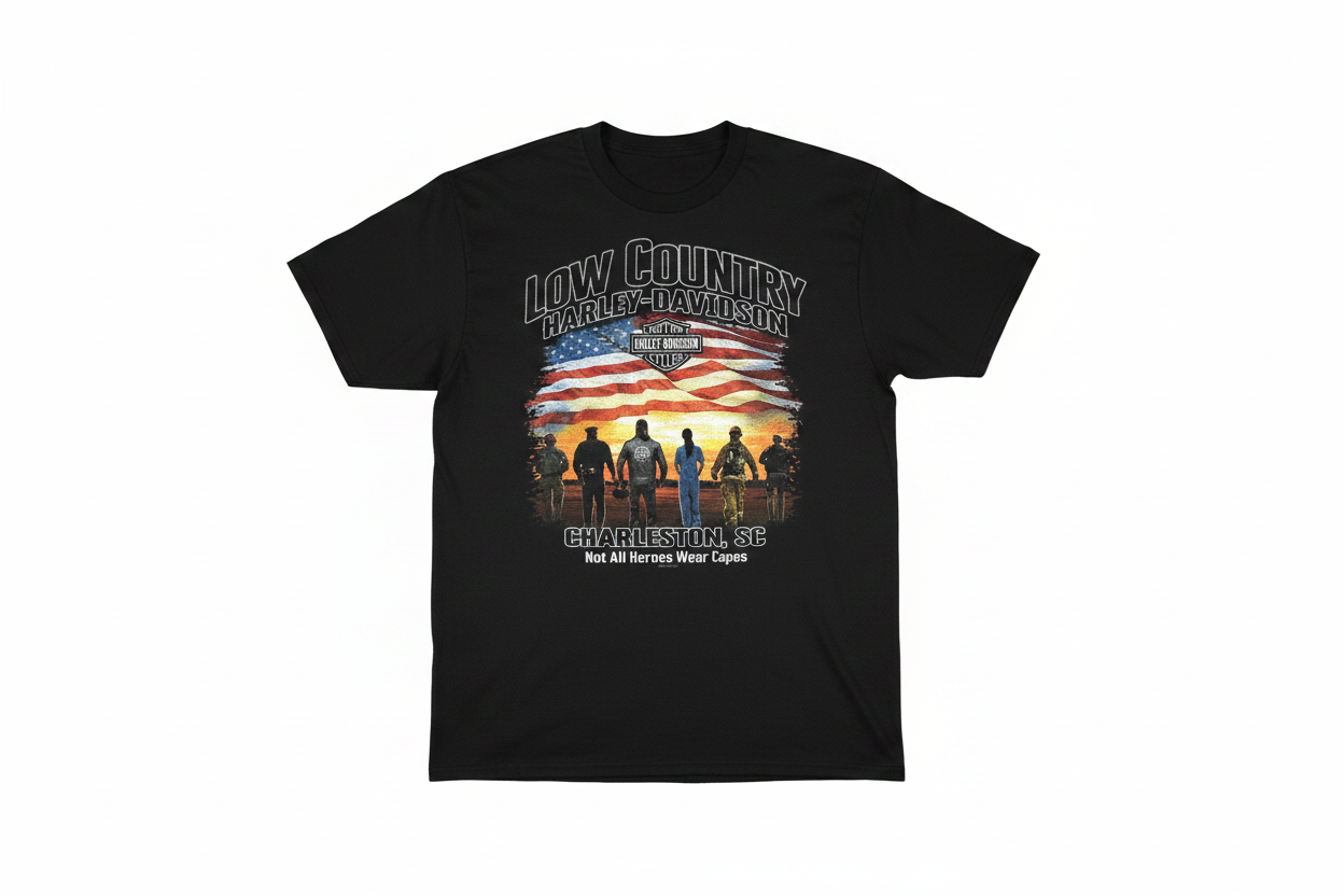 Black Low Country Harley-Davidson Heroes Tee